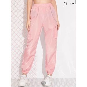 Shein light pink cargo pants